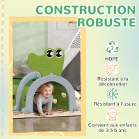 AIYAPLAY Tunnel enfant en forme de crocodile, modulable, tunnel de jeu pour enfants, enfants de 3 à 6 ans ramper et grimper, vert(m-5)
