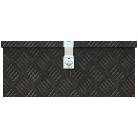 HOMCOM Boîte de rangement - boîte à outils en aluminium -  alu. verrouillage clé - dim. 50L x 15,5l x 20,5H cm(m-7)