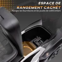 AIYAPLAY Voiture à pousser pour enfants porteur enfants 1 à 3 ans multi-équipée avec poignée de poussée, klaxon et volant, Blanc(m-5)