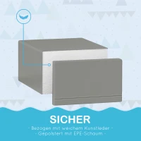 HOMCOM Kletter- und Rutschspielzeug für Kinder, fördert Motorik, Kunstleder, EPE-Schaum, 86x49x47 cm, Grau(m-5)