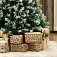 HOMCOM Árbol de Navidad Artificial 180 cm con Nieve con 800 Ramas 61 Piñas Decoración Navideña para Interiores Verde(m-8)