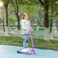 AIYAPLAY Electric Scooter for Kids Aged 4-7 Years, with Flashing LED Lights, Rear Auxiliary Wheels, Purple(m-2)