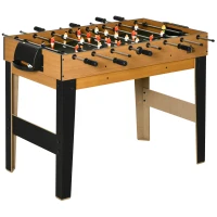 HOMCOM Tavolo Multigioco 4 in 1 con Calcio Balilla, Biliardo, Ping Pong e Hockey da Tavolo, 107x61x84.5cm(m-10)