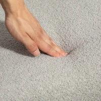 HOMCOM Schaukelstuhl Stillstuhl Schaukelsessel aus Wollbouclé-Stoff mit massiven Kautschukholzbeinen(m-4)