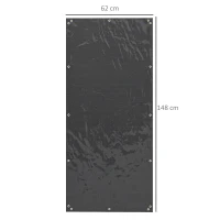 Outsunny Lot de deux housses pour râtelier à bûches protection contre l'eau la poussière et les UV toile Oxford 600D noir(m-3)