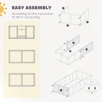 PawHut Whelping Box for Dogs Puppies, Whelping Box with Adjustable Height Door, for Large Dogs, 196 x 96 x 48 cm(m-6)