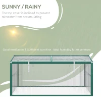 Outsunny Aluminium Polycarbonate Greenhouse Cold Frame Grow House, Openable Top for Flowers and Vegetables, 130x70x61cm(m-6)