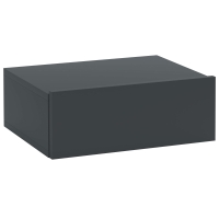 HOMCOM Comodino Sospeso Moderno con Cassetto, in Legno, 40x30x15 cm, Nero
