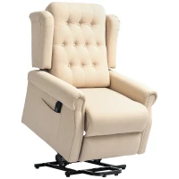 HOMCOM 45° Lifting Riser and Recliner Armchair  - Beige(m-10)