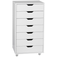Vinsetto Rollcontainer Büromöbel mit 7 Schubladen Organizer für Dokumente, Format A4 oder Buchstaben