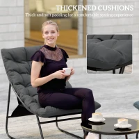 Outsunny Four-Piece Curved Seat Garden Sofa Set - Grey/Black(m-4)