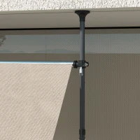 Outsunny Toldo Manual Retrátil com Manivela 350x120x210-300 cm com Altura Ajustável Impermeável para Jardim Varanda Areia(m-9)