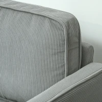 HOMCOM Canapé 2 Places avec Espace de Rangement et Pieds en Bois Massif, pour Salon, Chambre à Coucher, 117 x 63 x 79 cm, Gris clair(m-5)