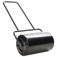 Outsunny Rasenwalze mit U-Griff, Gartenwalze, Gartenrolle, 32 cm Durchmesser, 38 L Wasser-/62 kg Sand, Metall, Schwarz, 58 x 32,5 x 113 cm(m-10)