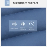 HOMCOM Lazy Swivel Floor Chair 360° with Adjustable Reclining Backrest Padded Design 62 x 70 x 95 cm Blue(m-7)