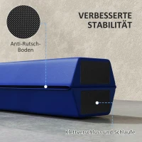 SPORTNOW Schwebebalken 2,4 m, faltbar, rutschfester Boden, für 3+ Jahre, bis 80 kg, Blau(m-6)