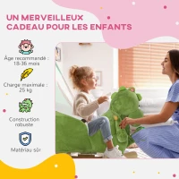 AIYAPLAY Dinosaure à bascule cheval à bascule enfants 18-36 mois avec marionnette à main ceinture de sécurité et 32 chansons(m-9)