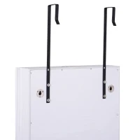 HOMCOM Armoire à bijoux suspendue au mur ou à la porte avec miroir, LED, 5 étagères, 2 tiroirs, 37x10x120cm, effet bois grisé(m-8)
