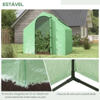 Outsunny Estufa Transparente de Jardim 180x100x168 cm Estufa de Jardim com Porta Enrolável e Estrutura de Aço Verde(m-6)