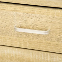 Vinsetto Cajonera de Oficina Mueble Auxiliar para Archivos con 4 Cajones Encimera Superior de Almacenaje 4 Ruedas y 2 Frenos para Estudio Despacho 40x36x65 cm Natural(m-7)