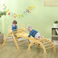 AIYAPLAY 5 in 1 Kletterdreieck für Kinder mit Kletterdreieck, umkehrbarer Kletterrampe, Wippe(m-2)