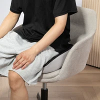 HOMCOM Coussin chaise bureau en mousse à mémoire - coussin coccyx ergonomique avec fond antidérapant et housse en maille(m-9)