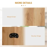 HOMCOM Four-Person Drop Leaf Dining Table - Wood-Effect(m-6)