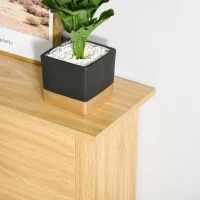 HOMCOM Schuhschrank für den Eingang, Schrank für Schuhe, Eingangsmöbel und Flur - 2 aufklappbare Türen, 2 Fächer(m-4)