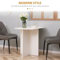 HOMCOM Four-Person Drop Leaf Dining Table - White(m-4)