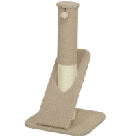 PawHut Poteau à griffer pour chat, 84 cm, griffoir pour chat, en sisal, avec balle de jouet, marron clair et crème