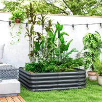 Outsunny Abri bûches de stockage pour bois de chauffage en acier galvanisé ondulé - 145l x 43P x 145H cm(m-7)