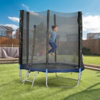SPORTNOW Outdoor-Trampolin mit Sicherheitsnetz Ø180 cm für Kinder und Erwachsene(m-2)