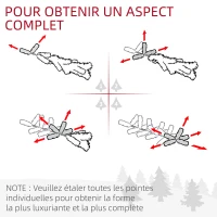 HOMCOM Guirlande de Noël artificielle lumineuse de 1,8 m avec pommes de pin, grappes de baies, 50 lumières LED et minuterie(m-8)