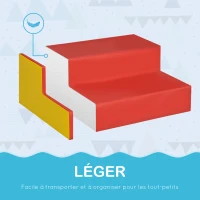 HOMCOM 6 blocs de construction en mousse XXL pour enfants - normes EN71-1-2-3 - mousse EPE Revêtement synthétique(m-7)