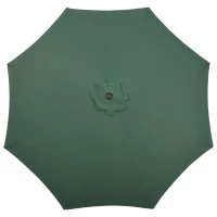 Outsunny Garden 3 m Parasol Umbrella, Outdoor Market Table Umbrella Sun Shade Canopy with 8 Ribs, Easy Push to Open, Green(m-8)