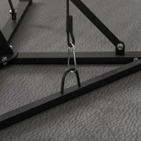 SPORTNOW Support de Sac de Frappe Ajustable en Hauteur avec Balle de Vitesse, Cadre Métallique, 160L x 145l x 175-220H cm, Noir(m-5)