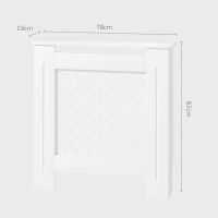 HOMCOM Couvercle de radiateur cache radiateur grille croisée pour salon chambre à coucher en bois 78l x 19P x 82H cm blanc(m-3)