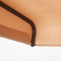 Outsunny Gartenwippe für 3 Personen mit großer Bequemlichkeit, verstellbarem Dach, ergonomischer Sitz- und Rückenlehne, pulverbeschichtetem Stahl, Textilene Beige(m-4)