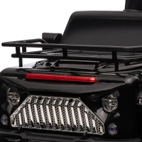 HOMCOM Voiture Électrique pour Enfants, Tout-Terrain, avec Espace de Rangement, 3 km/h, Connexion Musicale, Phares, Klaxon, Noir(m-5)