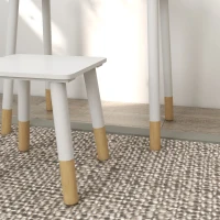 AIYAPLAY Ensemble coiffeuse pour enfants avec tabouret, coiffeuse 2 pièces pour enfants de 3 à 6 ans -  blanc(m-9)