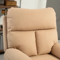 HOMCOM 140° Manual Reclining Armchair, with Footrest - Light Brown(m-8)