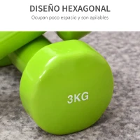 HOMCOM Juego de 8 Mancuernas Hexagonales 20 KG de 4 Pares 4 kg 3 kg 2 kg 1 kg Mancuernas de Neopreno con Revestimiento Antideslizantes Pesas para Gimnasio en Casa Ejercicio Entrenamiento Multicolor(m-5)