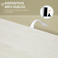 HOMCOM Armario de Salón con 4 Cajones 1 Puerta y Estante Interior Mueble de Almacenaje Multiusos 54x29x83 cm Blanco(m-7)