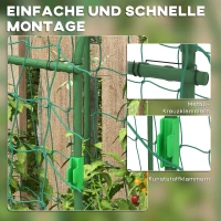 Outsunny Großer Rankbogen, Vogelschutznetz, einfache Montage, Metall, 43 x 182 x 183 cm(m-5)