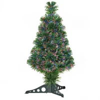 HOMCOM Albero di Natale Artificiale Altezza 60cm a Fibre Ottiche con 55 Rami in PVC(m-10)