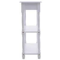 HOMCOM Mueble Recibidor Pasillo Mesa Consola Entrada Mesa Auxiliar con 2 Estantes 100x30x80cm Madera(m-9)