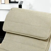 HOMCOM Rocking Lounge Chair Recliner Relaxation Lounging Relaxing Seat with Adjustable Footrest, Side Pocket and Pillow, Khaki(m-7)