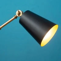 HOMCOM Lot de 2 lampes de table lampe de chevet style industriel angle réglable à 180° en métal pour salon chambre bureau(m-8)