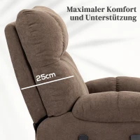 HOMCOM Relaxsessel mit Aufstehhilfe, elektrisch, 90x75x100cm, Braun(m-8)