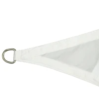 Outsunny Toldo Vela Triangular 4x4x4 m Vela de Sombra para Jardín Patio Terraza Poliéster Anti UV Color Crema(m-9)
